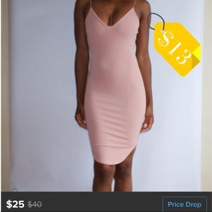Missguided strappy scuba bodycon dress